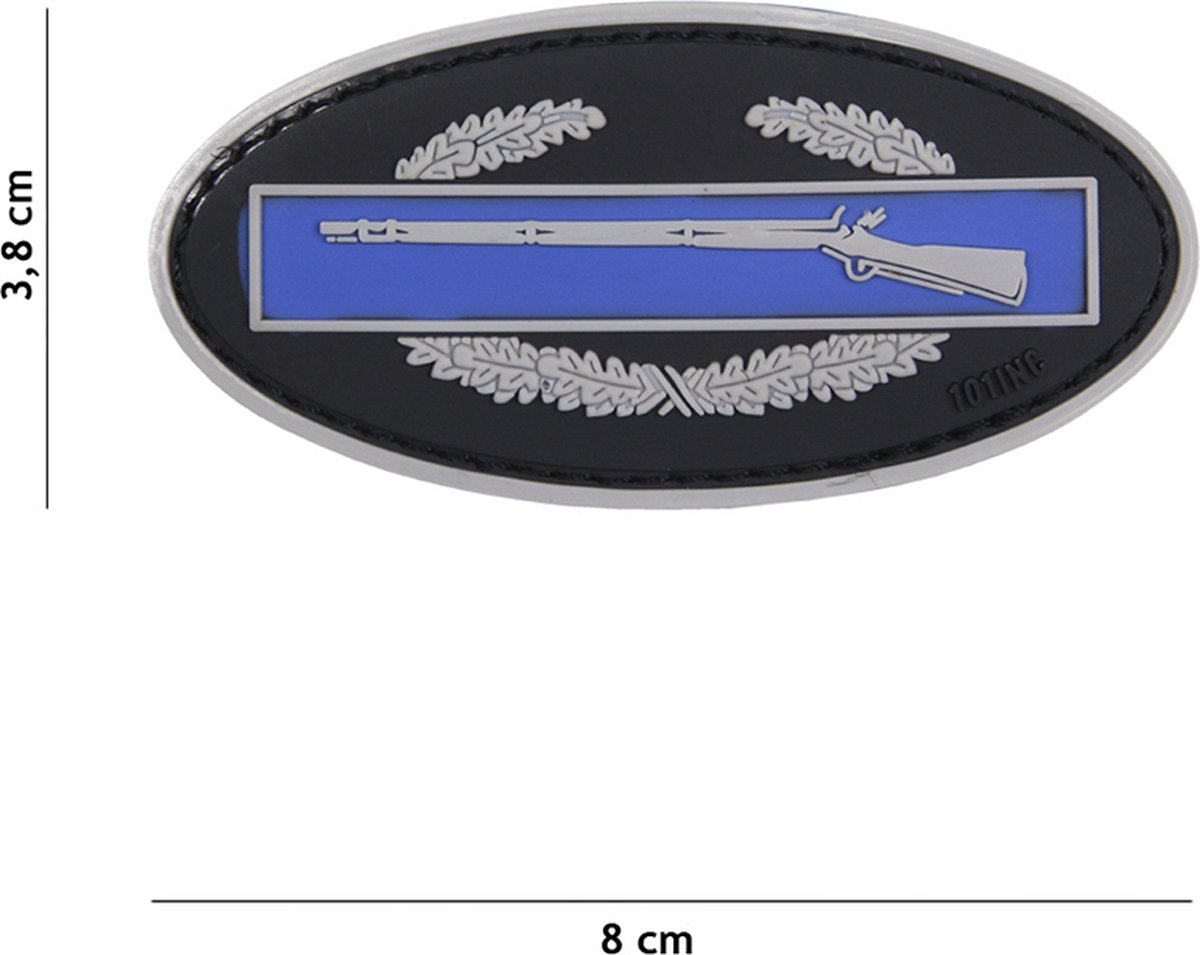 101 Inc Embleem 3D Pvc Infantry Blauw  17035