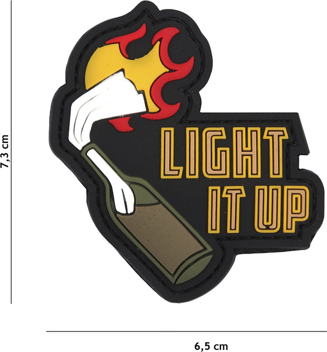 101 Inc Embleem 3D Pvc Light It Up Zwart  9011