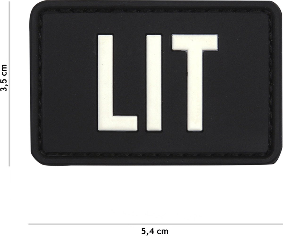 101 Inc Embleem 3D Pvc Lit Zwart  11136