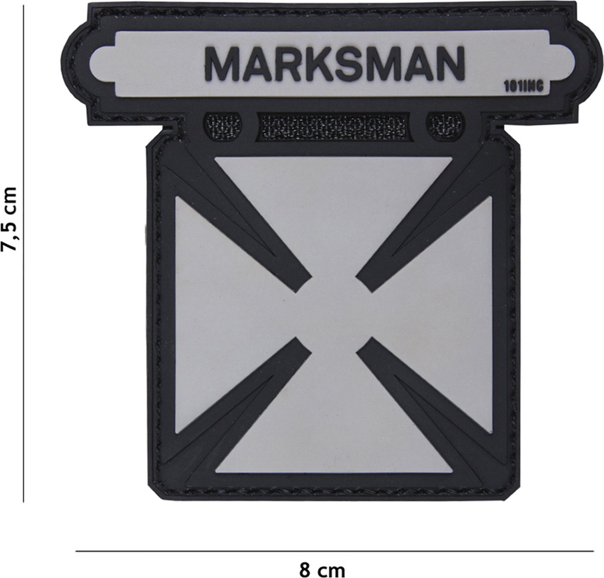 101 Inc Embleem 3D Pvc Marksman Grijs  17082