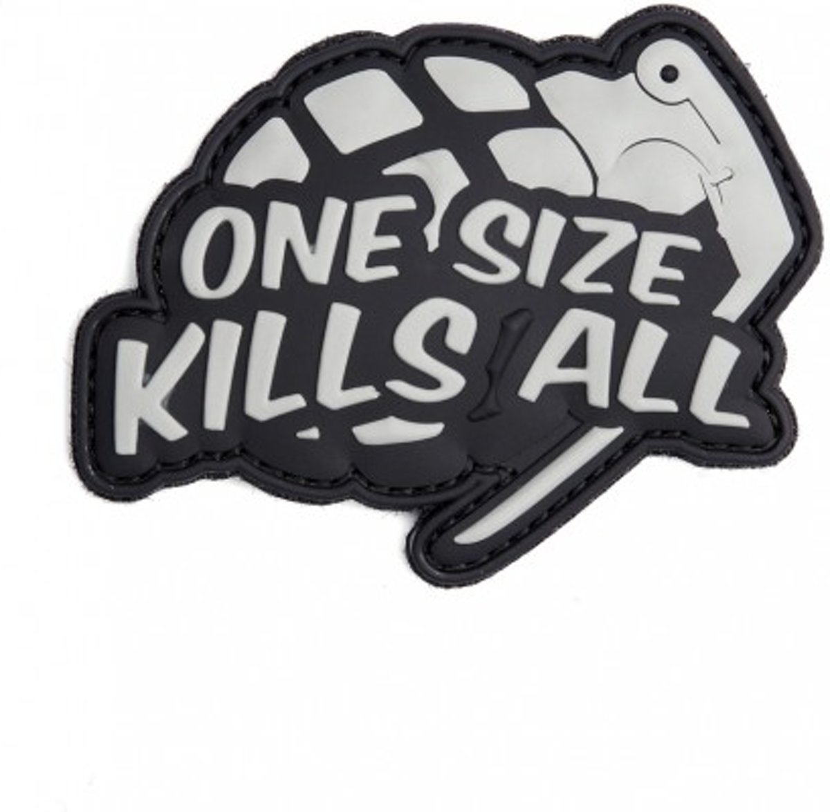 101 Inc Embleem 3D Pvc One Size Kills All Grijs  2066