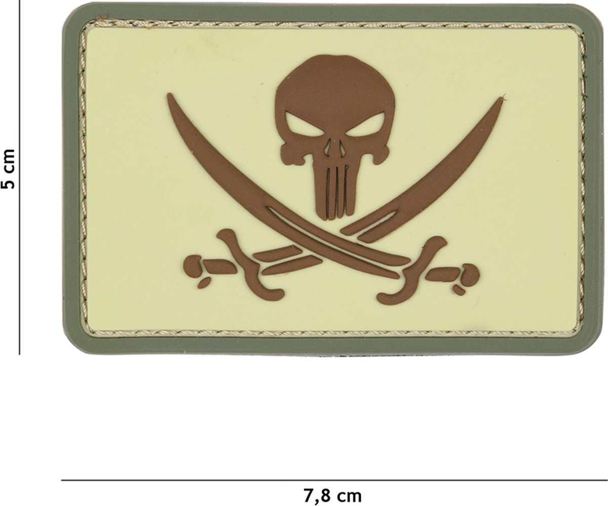 101 Inc Embleem 3D Pvc Punisher Pirate Coyote  19074