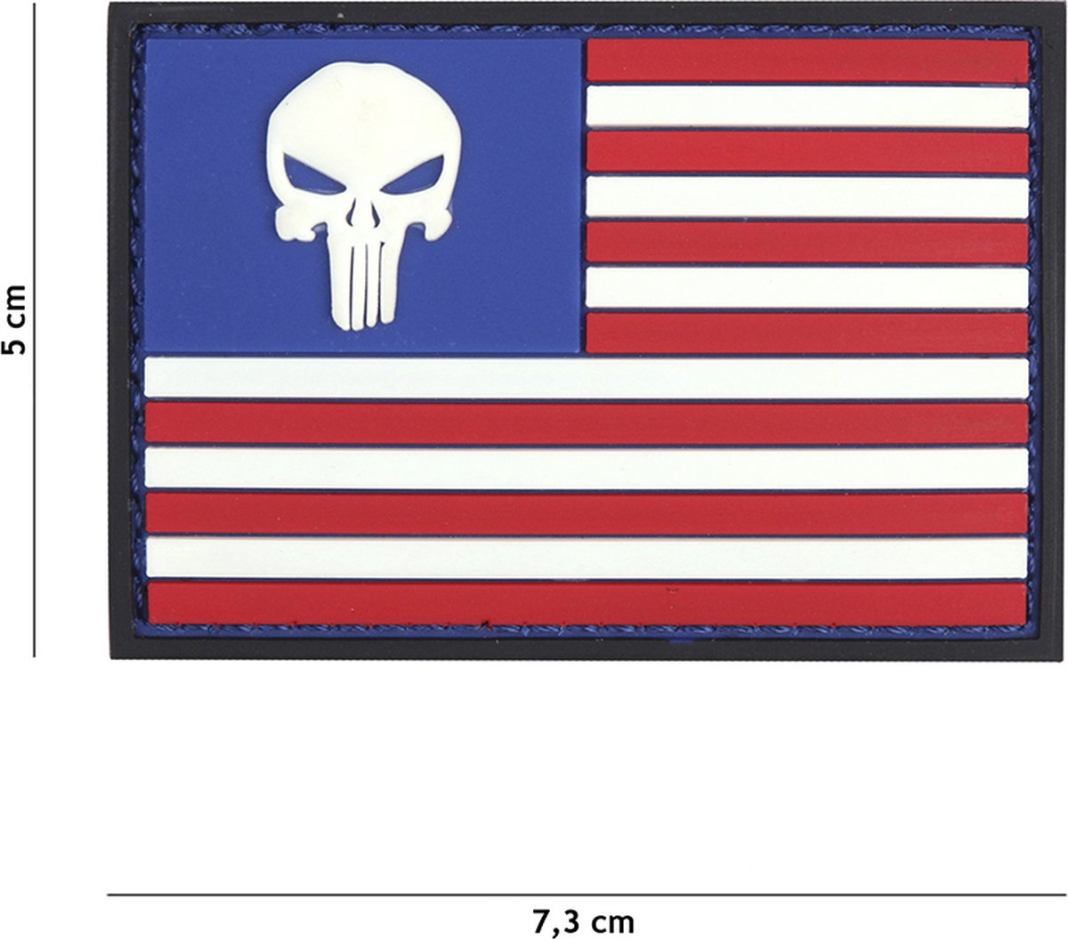 101 Inc Embleem 3D Pvc Punisher Usa Vlag  20014