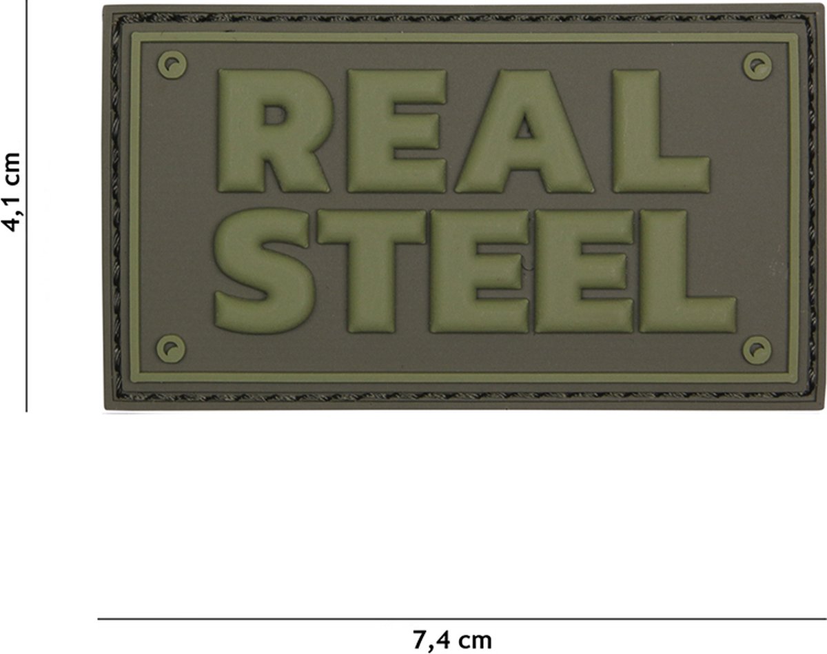 101 Inc Embleem 3D Pvc Real Steel Groen   16047