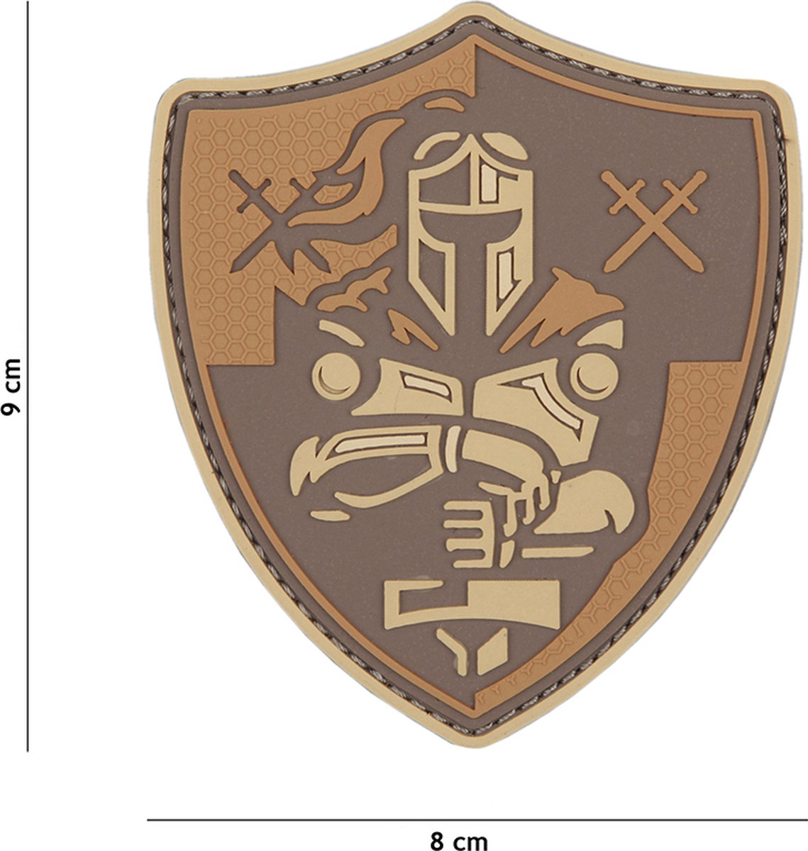 101 Inc Embleem 3D Pvc Ridder Schild Bruin  12047