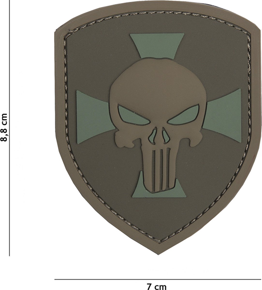 101 Inc Embleem 3D Pvc Schild Punisher Kruis Coyote  20003