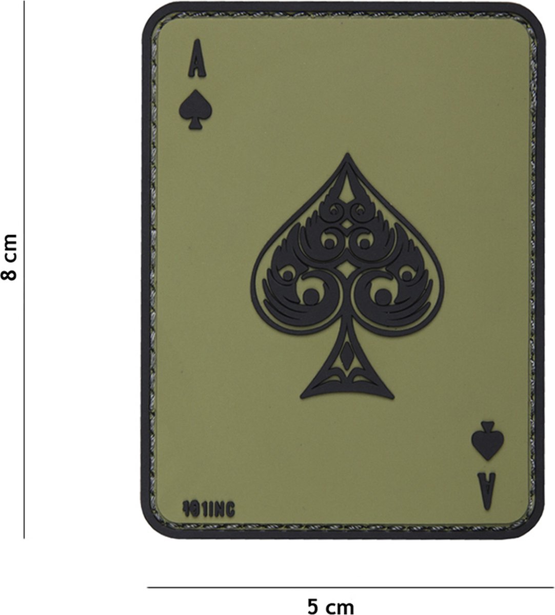 101 Inc Embleem 3D Pvc Schoppen Aas Groen  19018