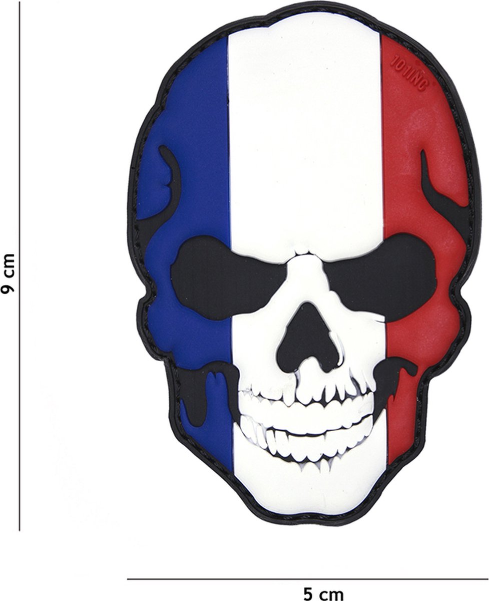 101 Inc Embleem 3D Pvc Skull Frankrijk  16003
