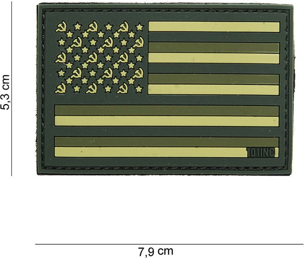101 Inc Embleem 3D Pvc Sovjet Groen  14021