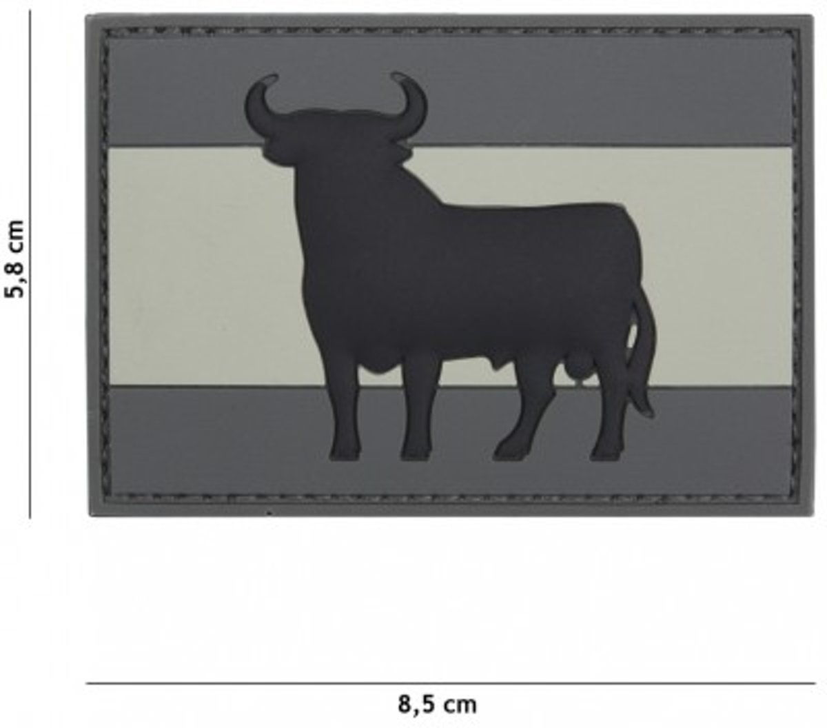 101 Inc Embleem 3D Pvc Spaanse Stier Grijs  2073