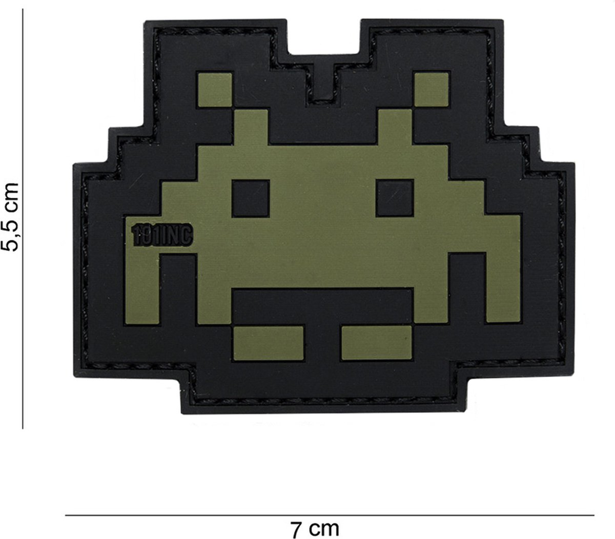 101 Inc Embleem 3D Pvc Space Invader Groen Zwart  14059
