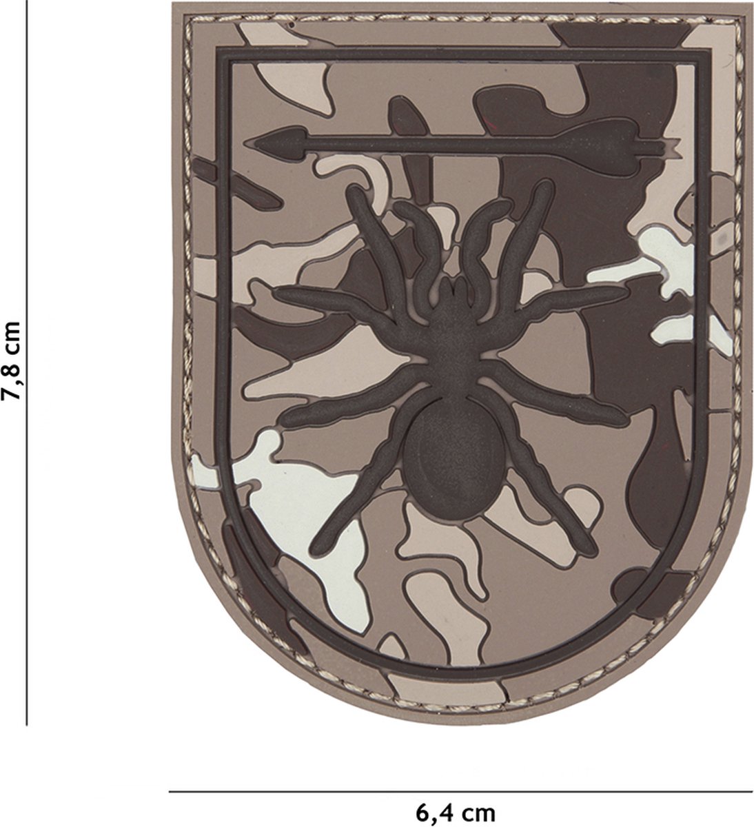 101 Inc Embleem 3D Pvc Special Forces Spin Bruin  12079