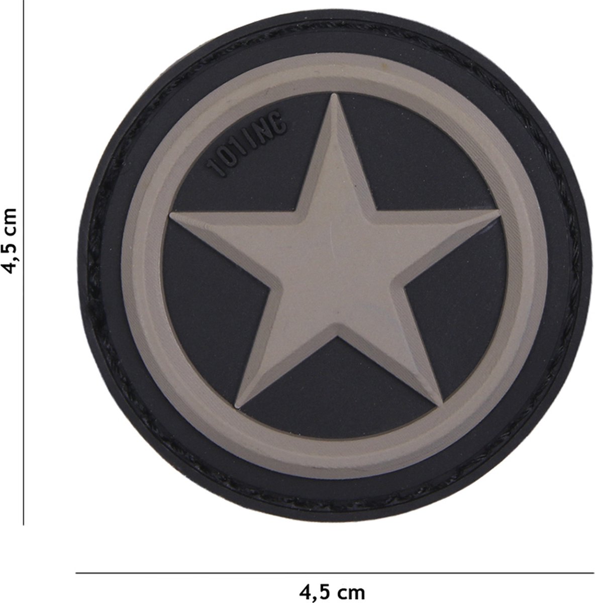 101 Inc Embleem 3D Pvc Usa Star Grijs 18064
