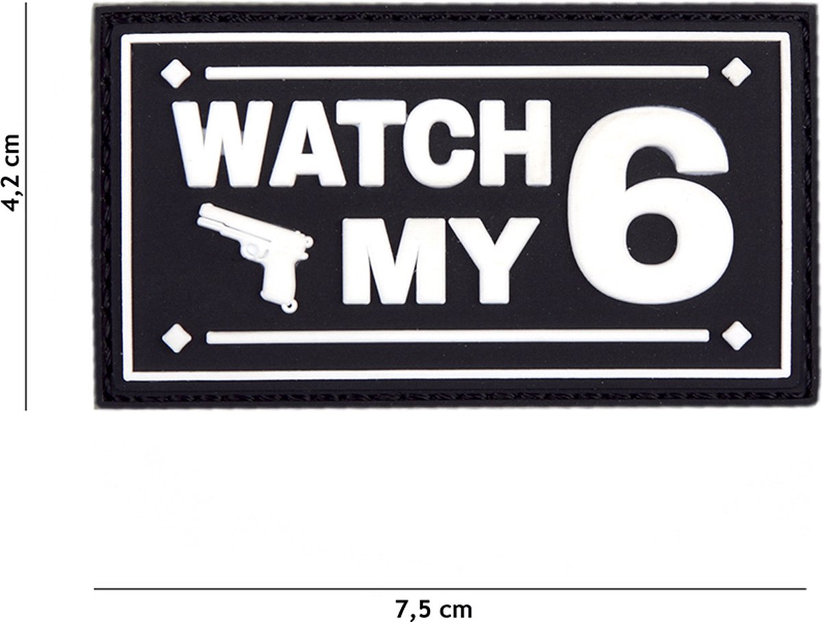 101 Inc Embleem 3D Pvc Watch My Zwart   16117