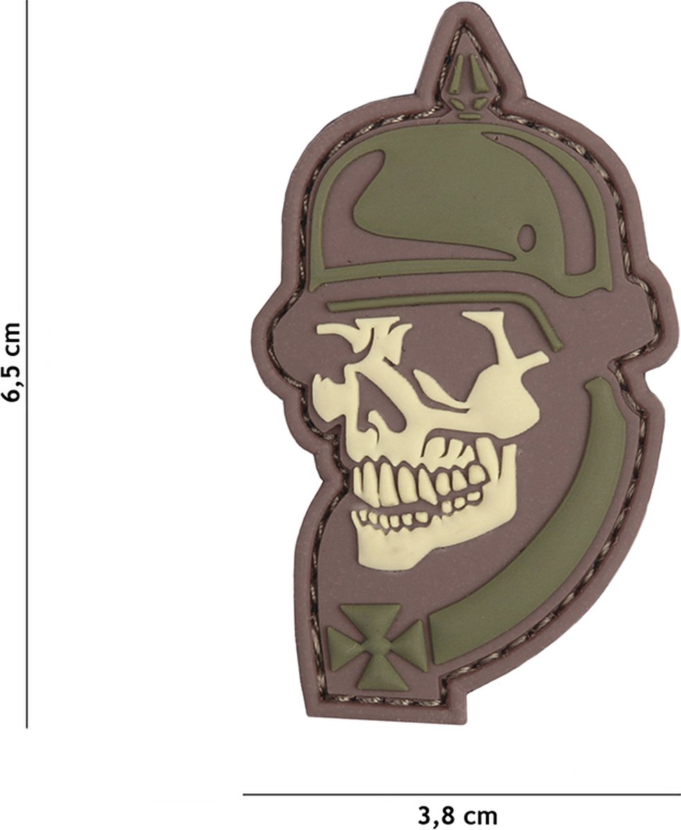 101 Inc Embleem 3D Pvc Ww I Skull Multi  20045