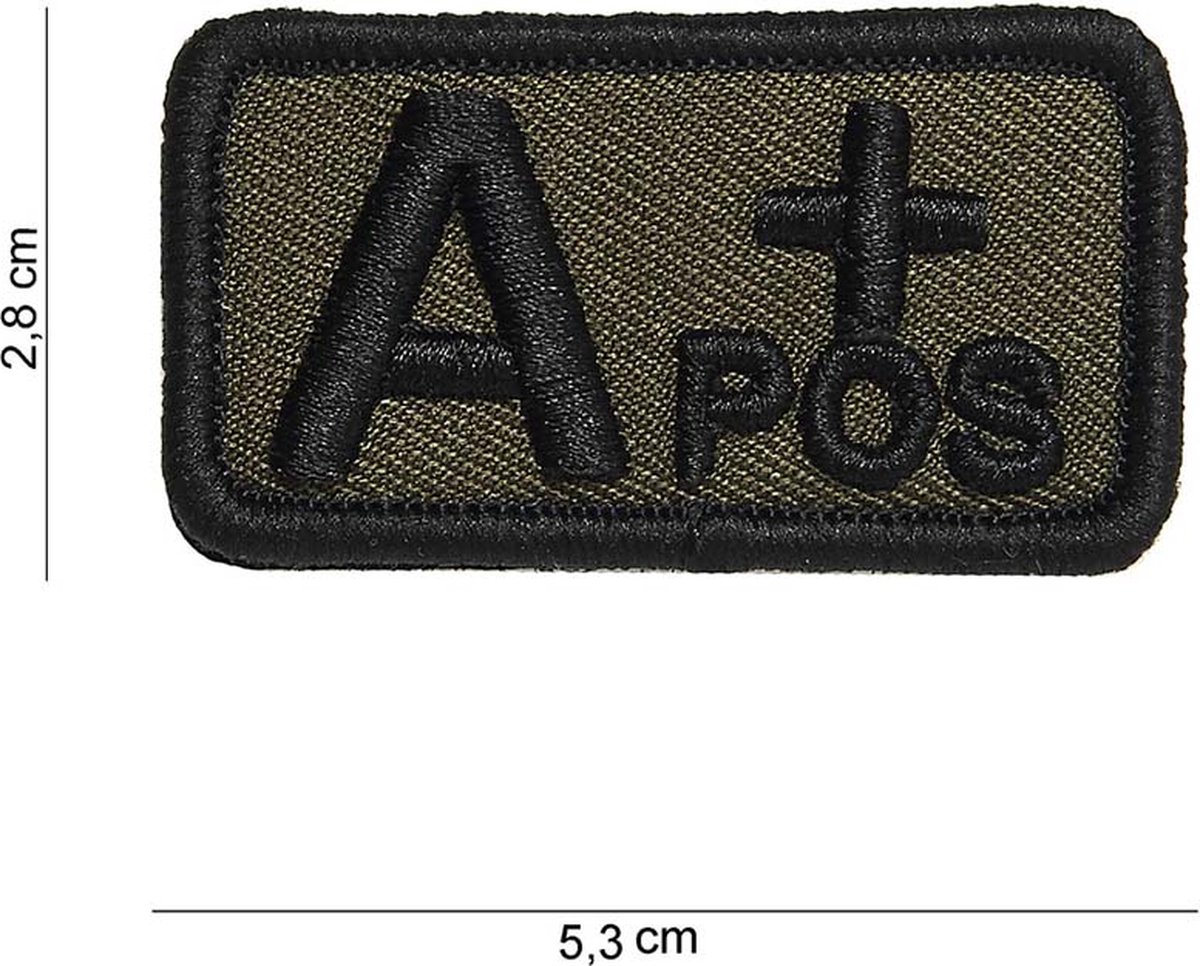 101 Inc Embleem Stof Bloedgroep A+Positief Groen Geen Klitteb  3043