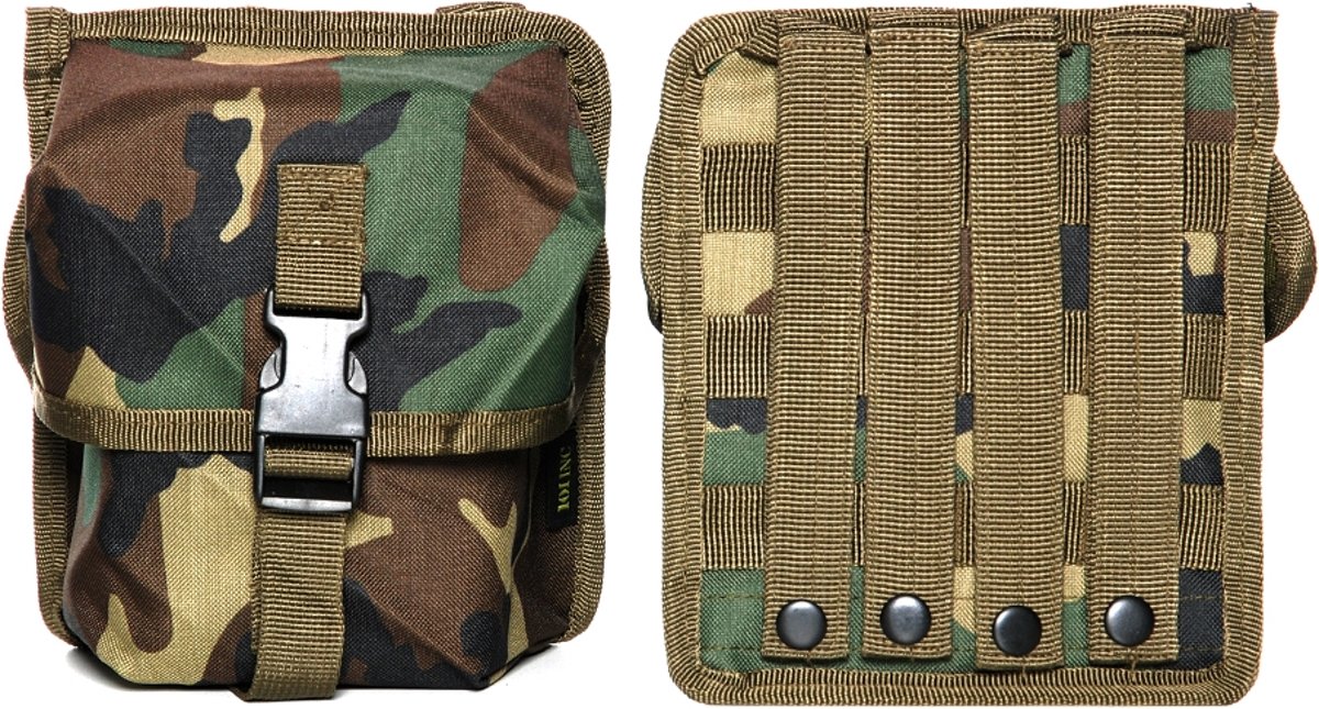 101inc Molle pouch Ration K woodland camo