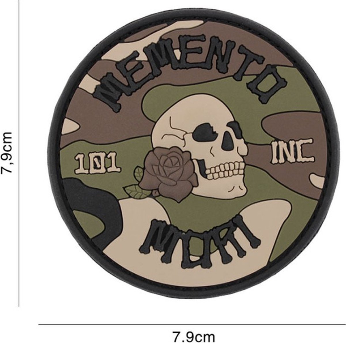 Embleem 3D PVC Memento Mori 101INC Rond