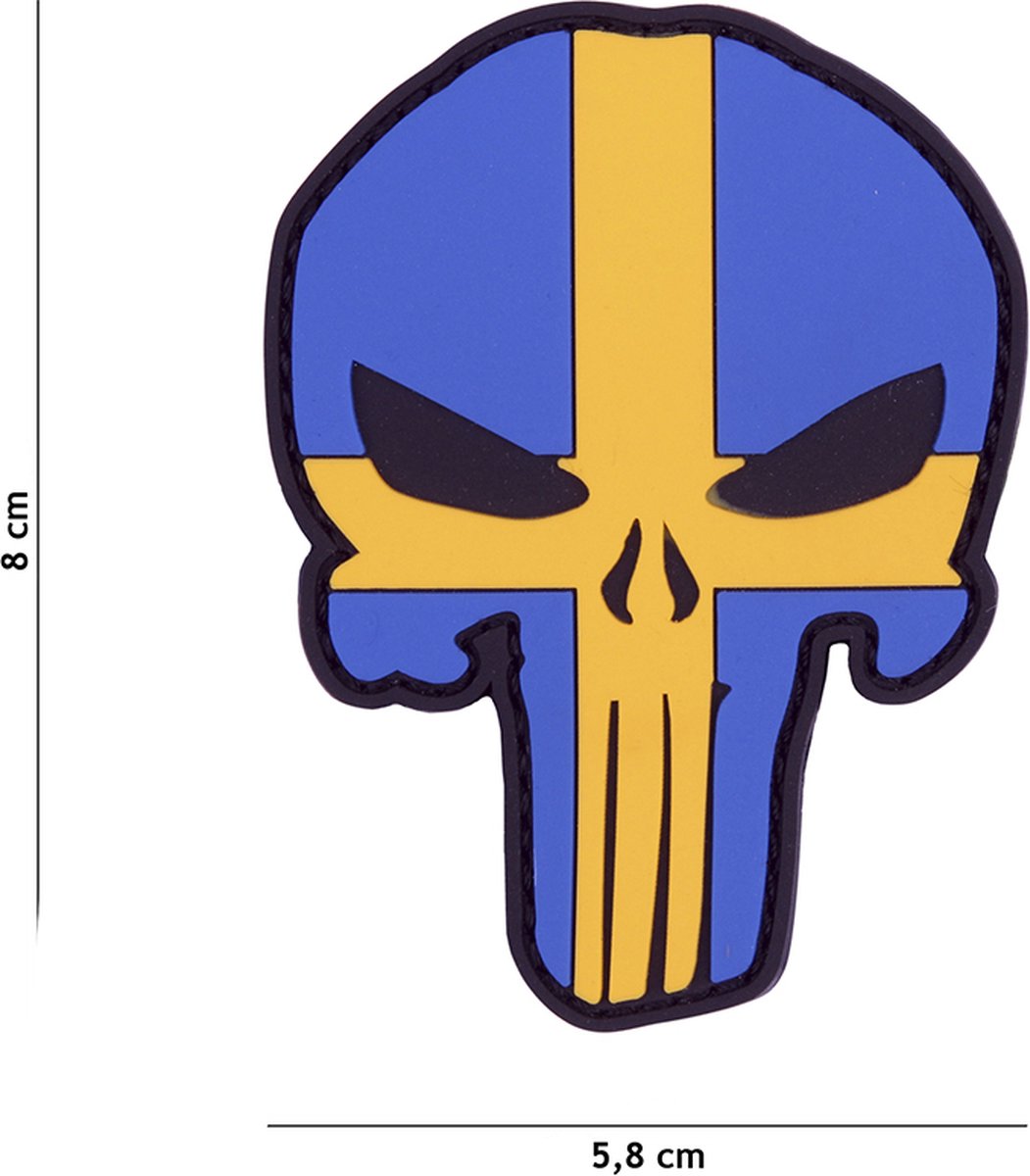 Embleem 3D PVC Punisher Zweden