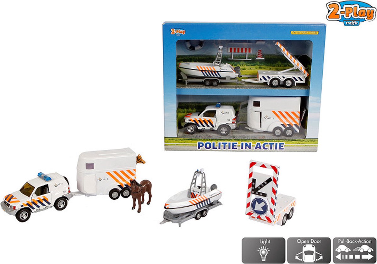 2-Play Die-Cast Giftset Politie 2 stuks