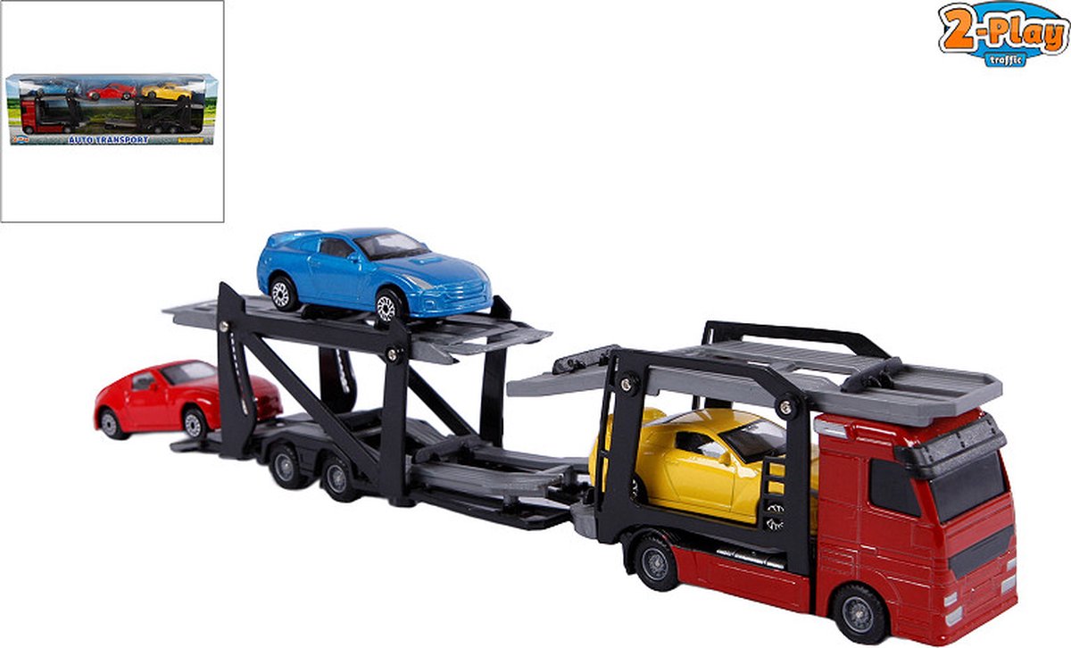 2-Play Die Cast/Plastic Autotransporter incl autos