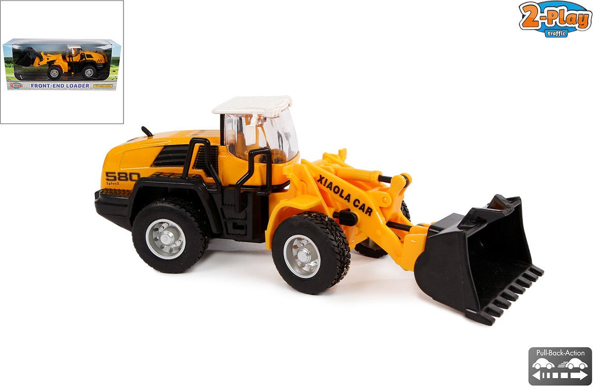 2-Play Die-Cast shovel pullback 16 cm