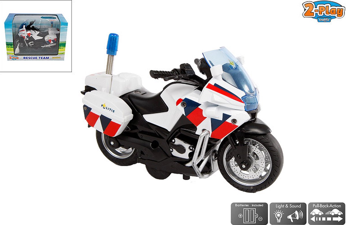 2-Play Politie Motor NL 13cm met L/G