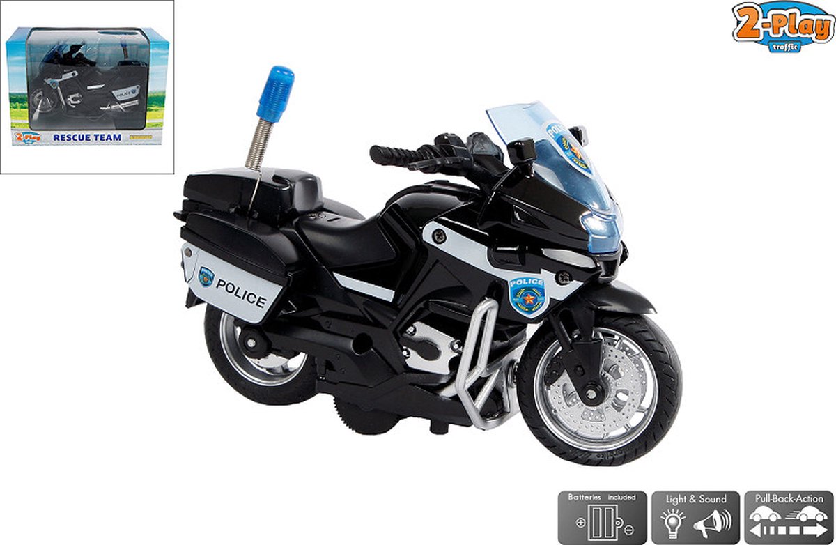 2-Play Politie Motor USA 13cm met L/G