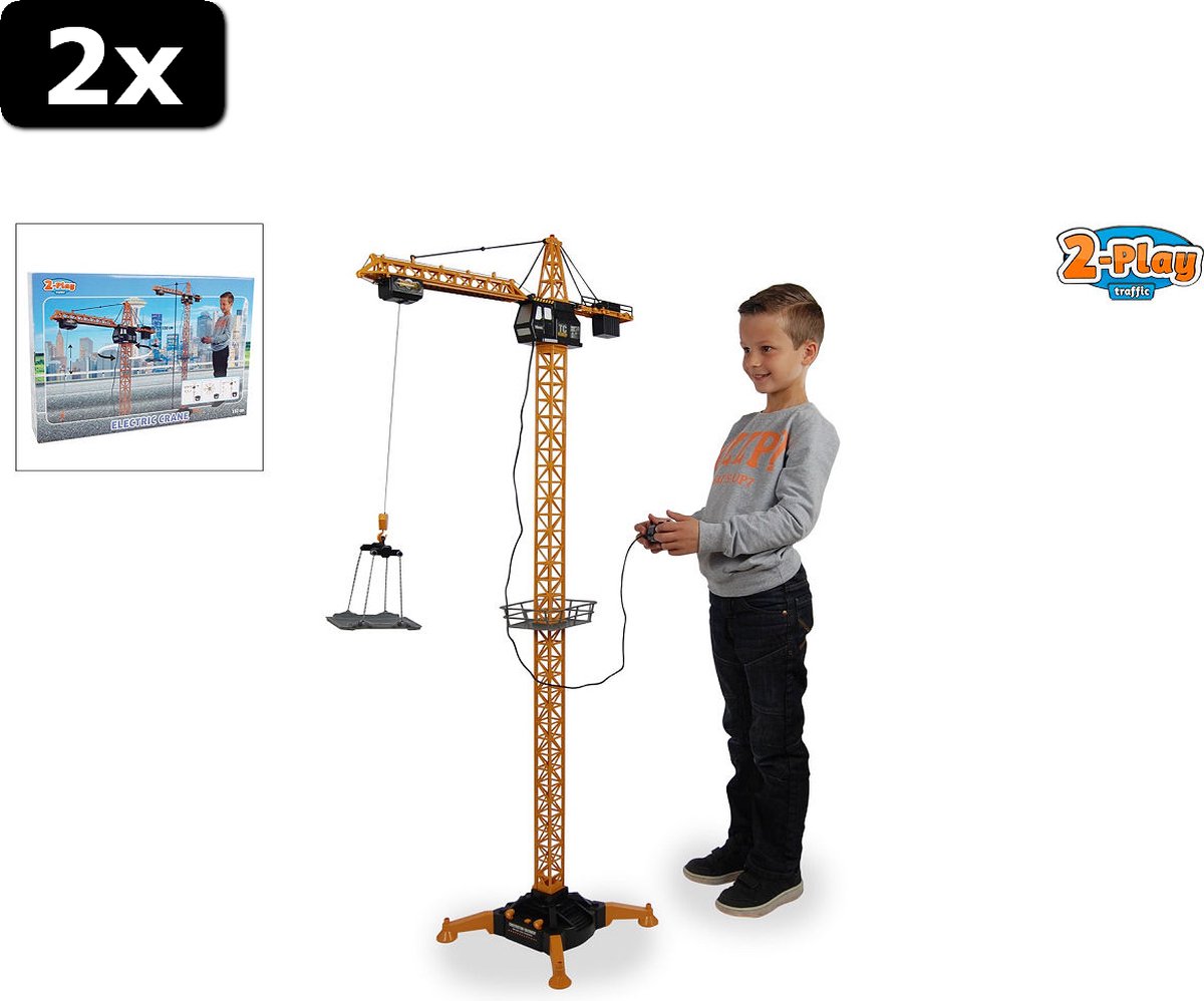 2x 2-Play hijskraan met afstandsbediening 132cm