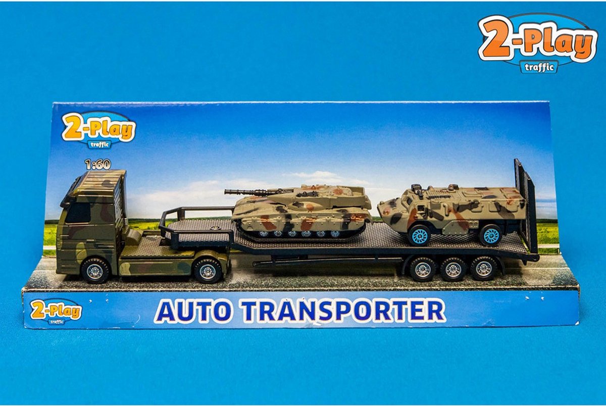 Military Transporter + 2 Tanks 1:60