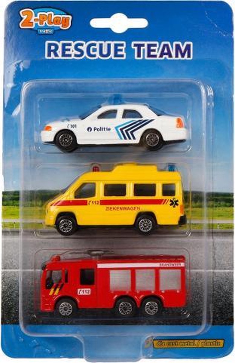 autos Rescue Team 8 cm junior diecast 3-delig