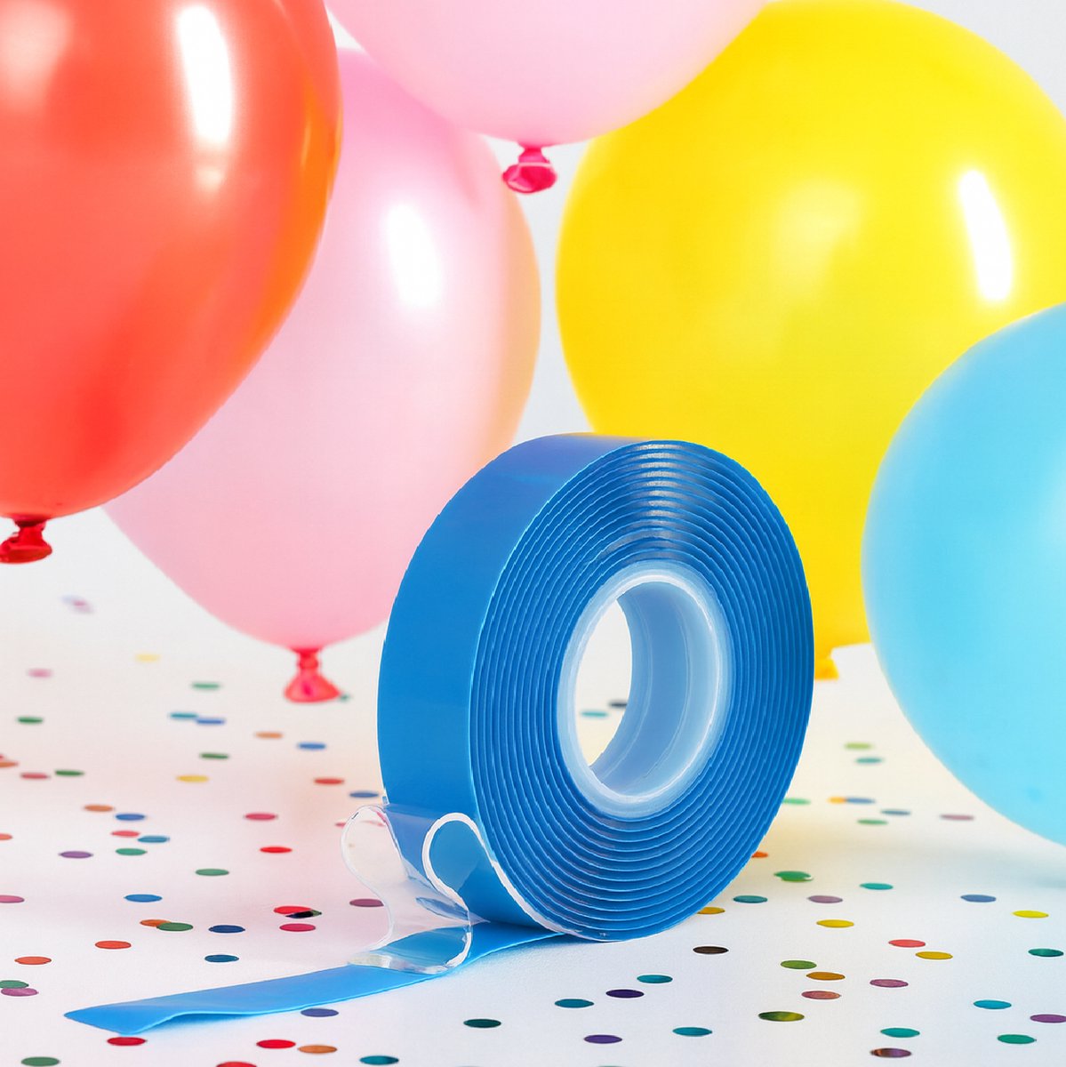  ® 6 Meter Dubbelzijdig Ballonnen - Transparant - Voor Feestdecoratie - Helium Effect