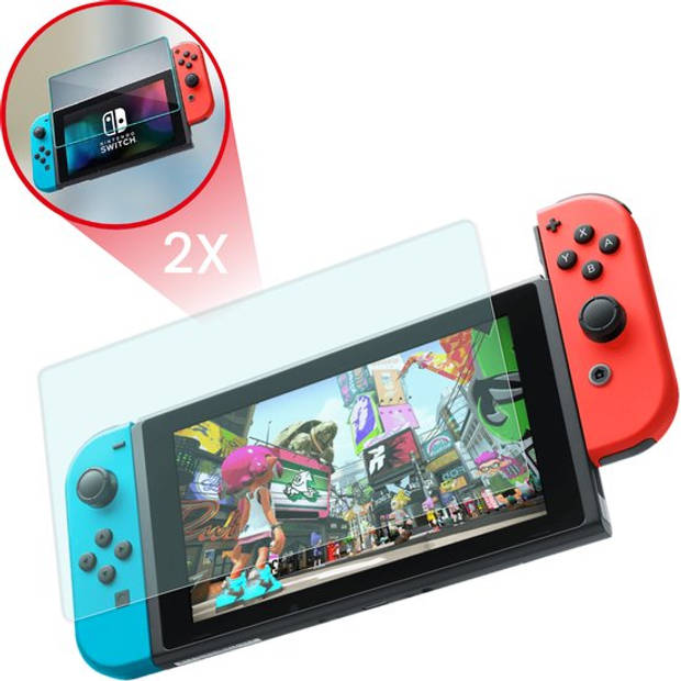 2BEFUN Screenprotector geschikt voor Nintendo Switch OLED - 2 Stuks - Gehard glas - Nintendo Switch Accessoires