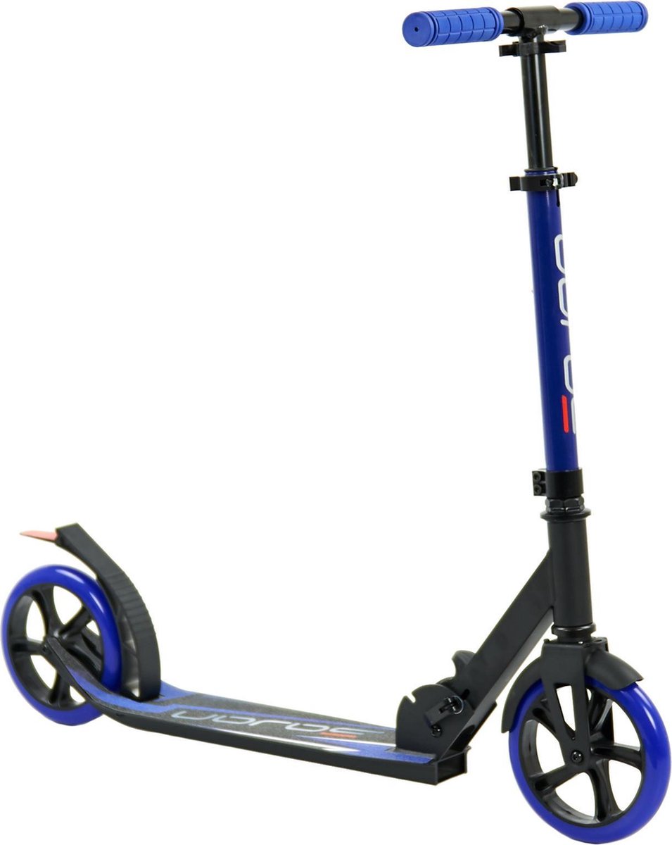 Sajan Step - Aluminium -  Grote Wielen - 18cm -Blauw - Autoped - Scooter