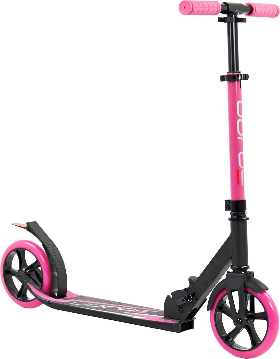 Sajan Step - Aluminium -  Grote Wielen - 18cm -Roze - Autoped - Scooter