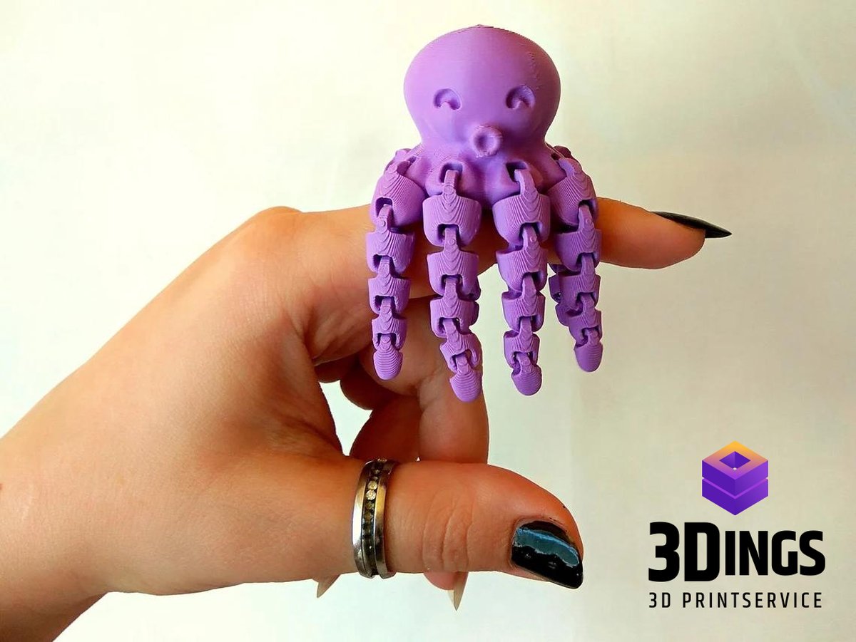 3Dings® 3D geprinte Octopus - 3D Fidget Toy - Kleur naar wens - Uniek Geschenk - Custom 3D Prints - Speelgoed Squid Game