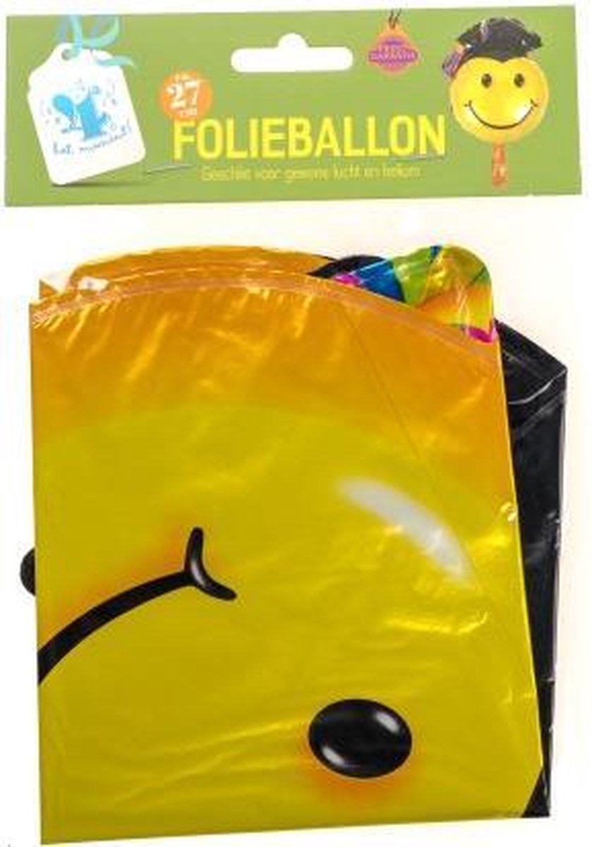 Folieballon Geslaagd - 4 het moment! - 27 cm - Gewone lucht en helium