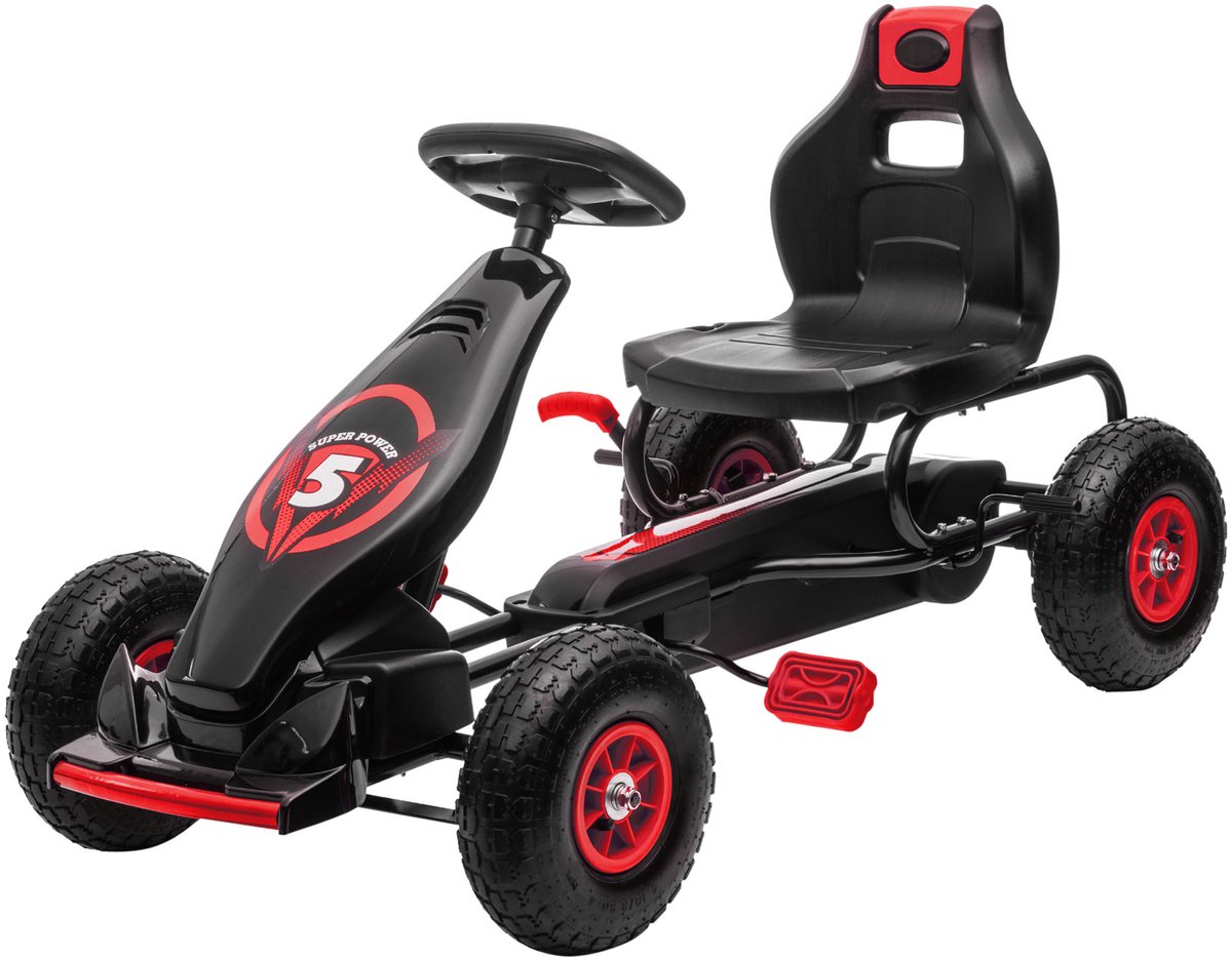   met Verstelbare Stoel voor 5-12 Jaar - Rood+Zwart