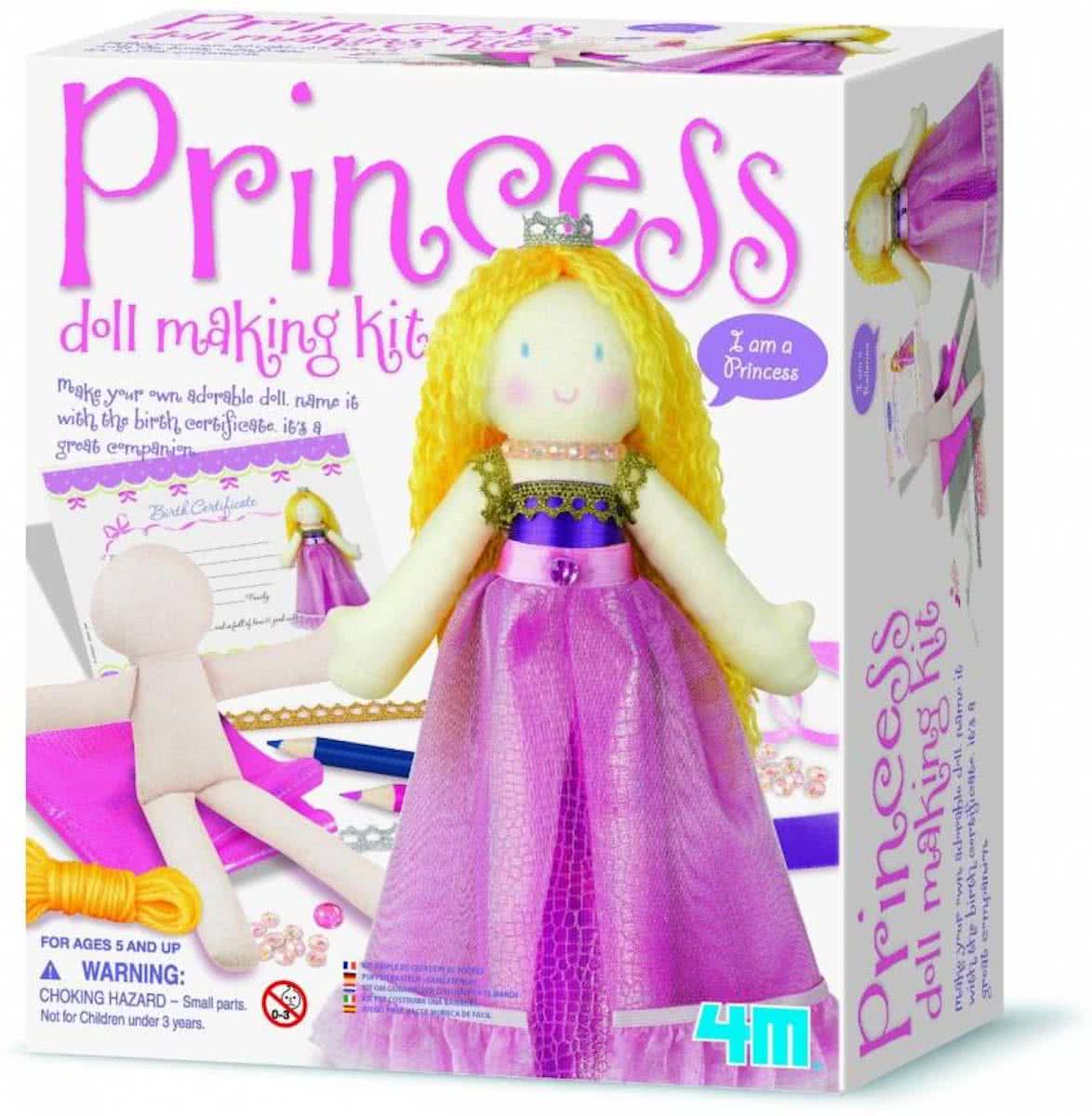 4M Crea Doll Making Kit - Maak een Prinses Pop