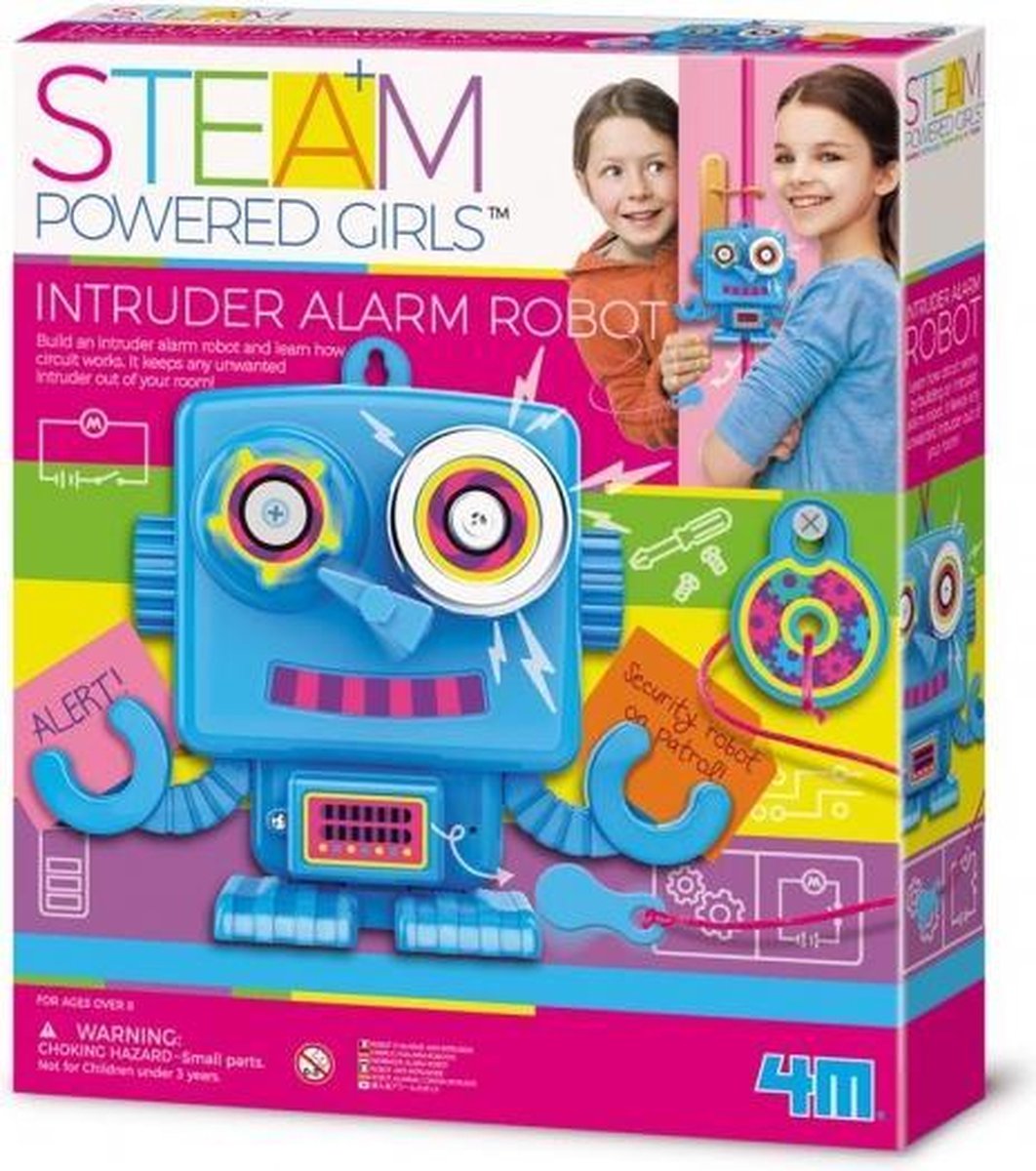 Steam Powered Girls indringersalarm robot 15 cm (Engels)