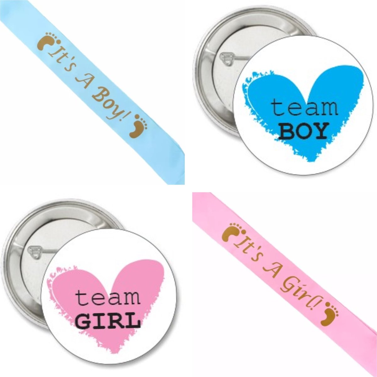 22-delige genderreveal set Its a Boy en Its a Girl - genderreveal - button - sjerp - kraamfeest - baby - zwanger - geboorte