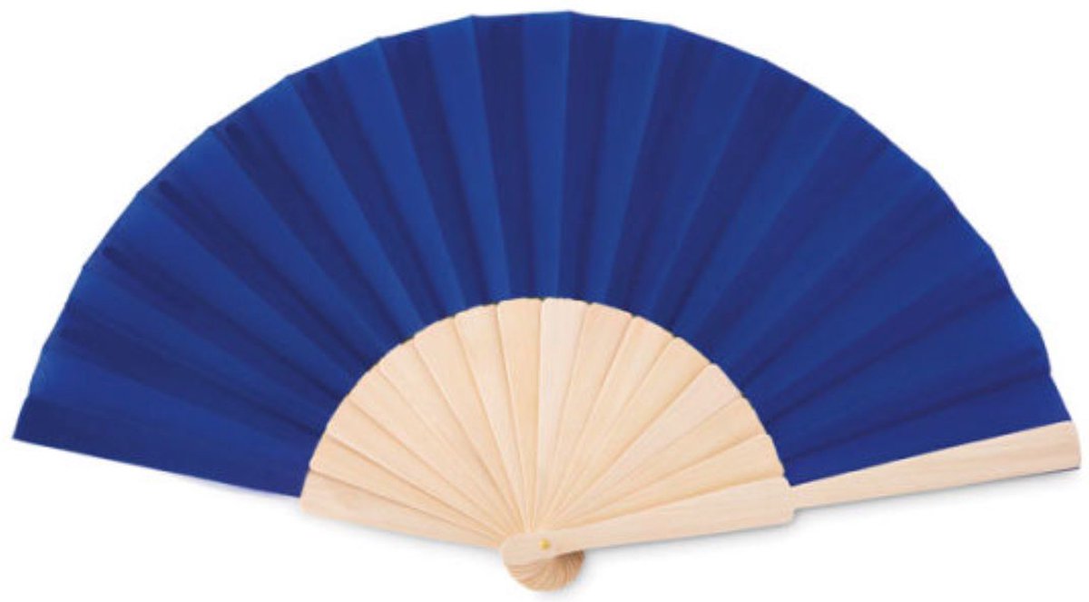 4 Bamboe waaiers blauw - ventilator - waaier - bamboe - blauw - handwaaier - spaanse waaier