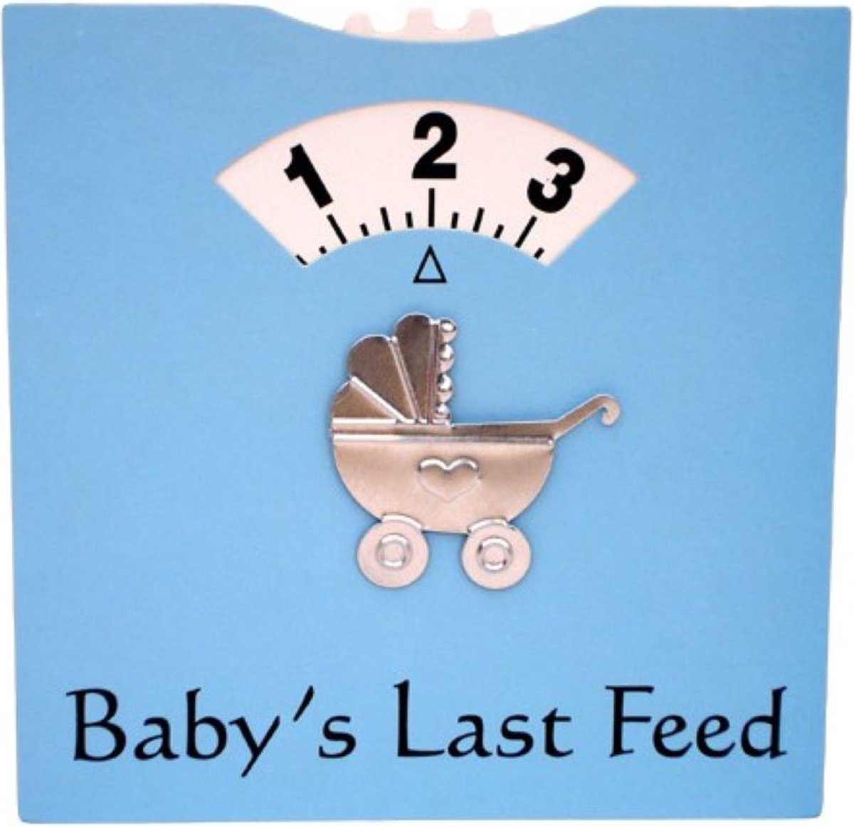 Babys Last Feed kaart licht blauw - baby - kraamcadeau - babyshower - genderreveal - zwanger - geboorte