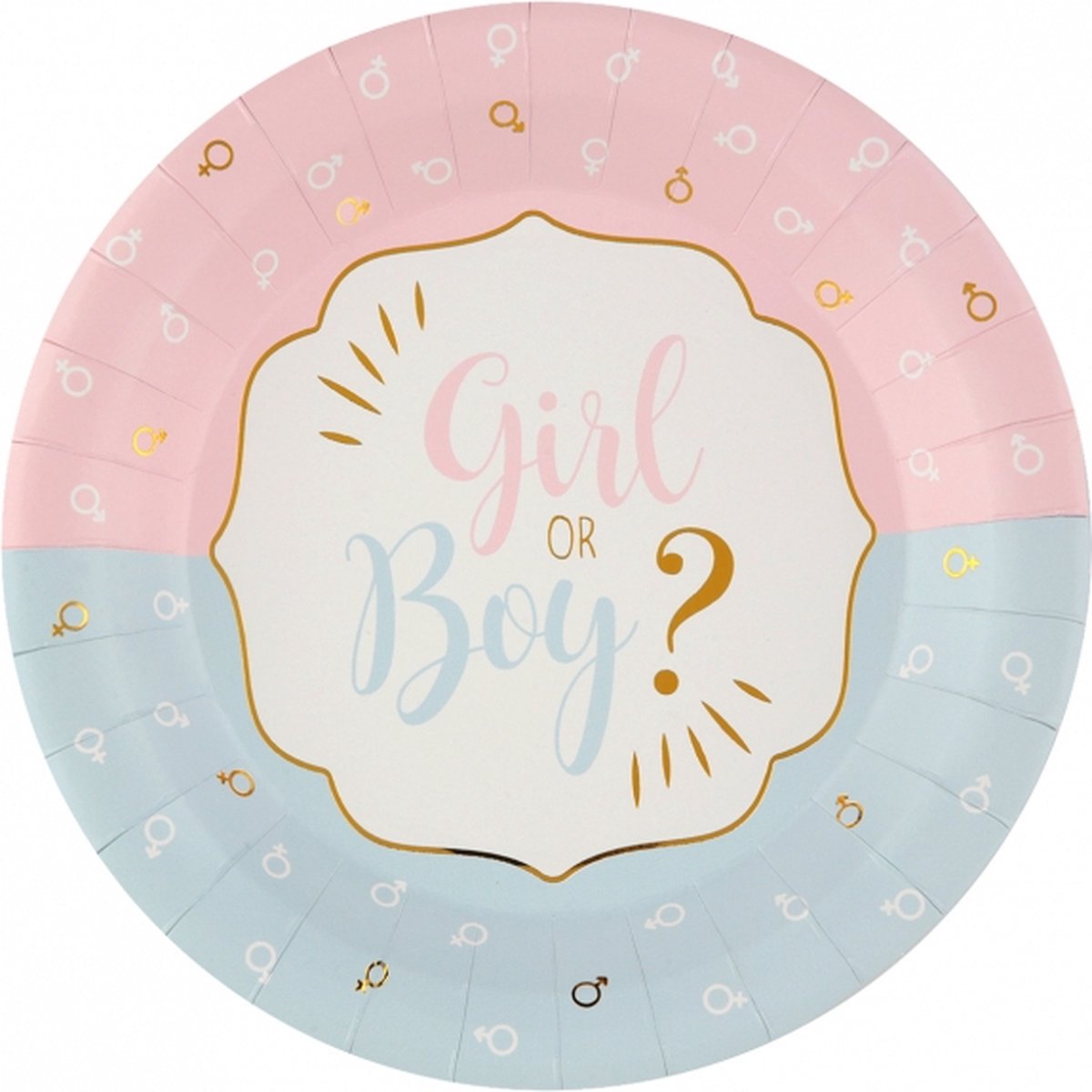 Genderreveal party bordjes Boy or Girl - baby - geboorte - zwanger - genderreveal - boy or girl