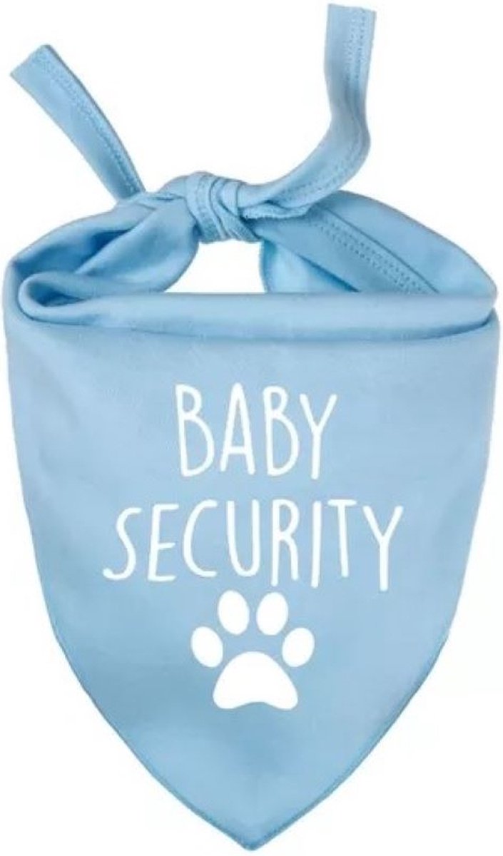 Honden bandana Baby Security blauw - hond - bandana - baby - blauw - baby oppas