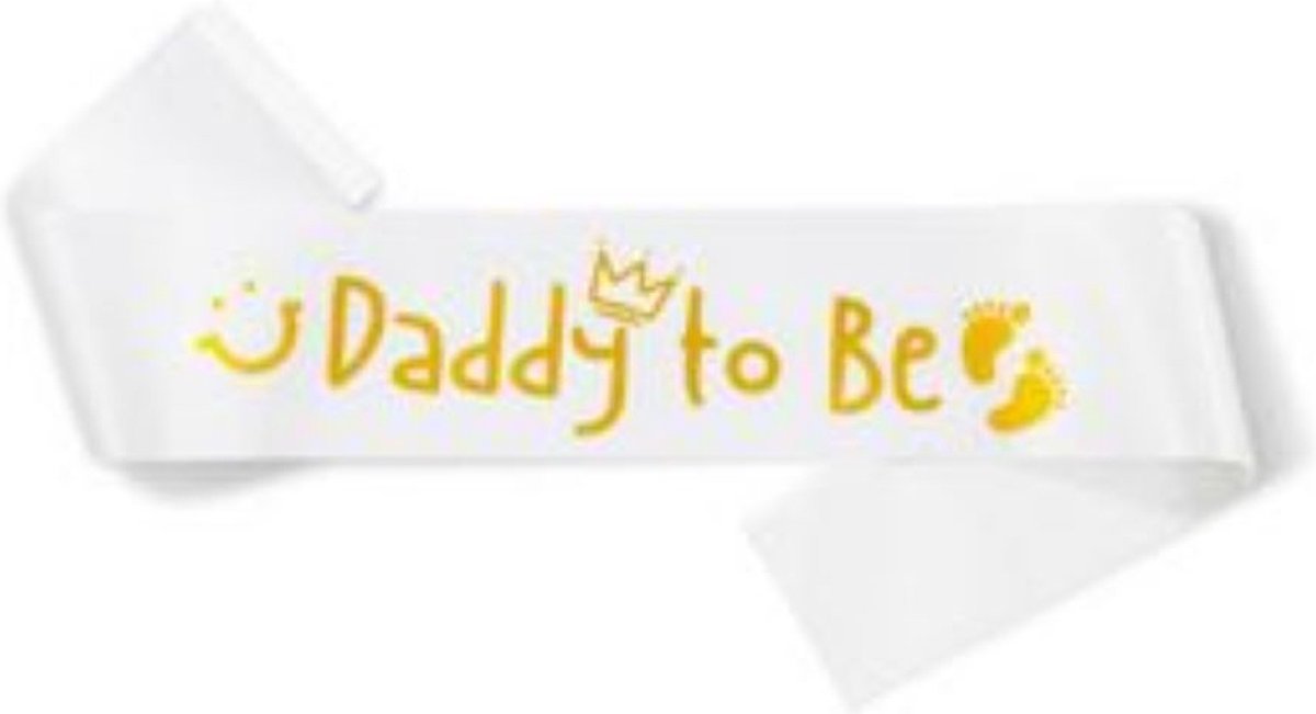 Sjerp Daddy to Be wit met gouden tekst - daddy - zwanger - geboorte - baby - babyshower - kraamfeest - genderreveal