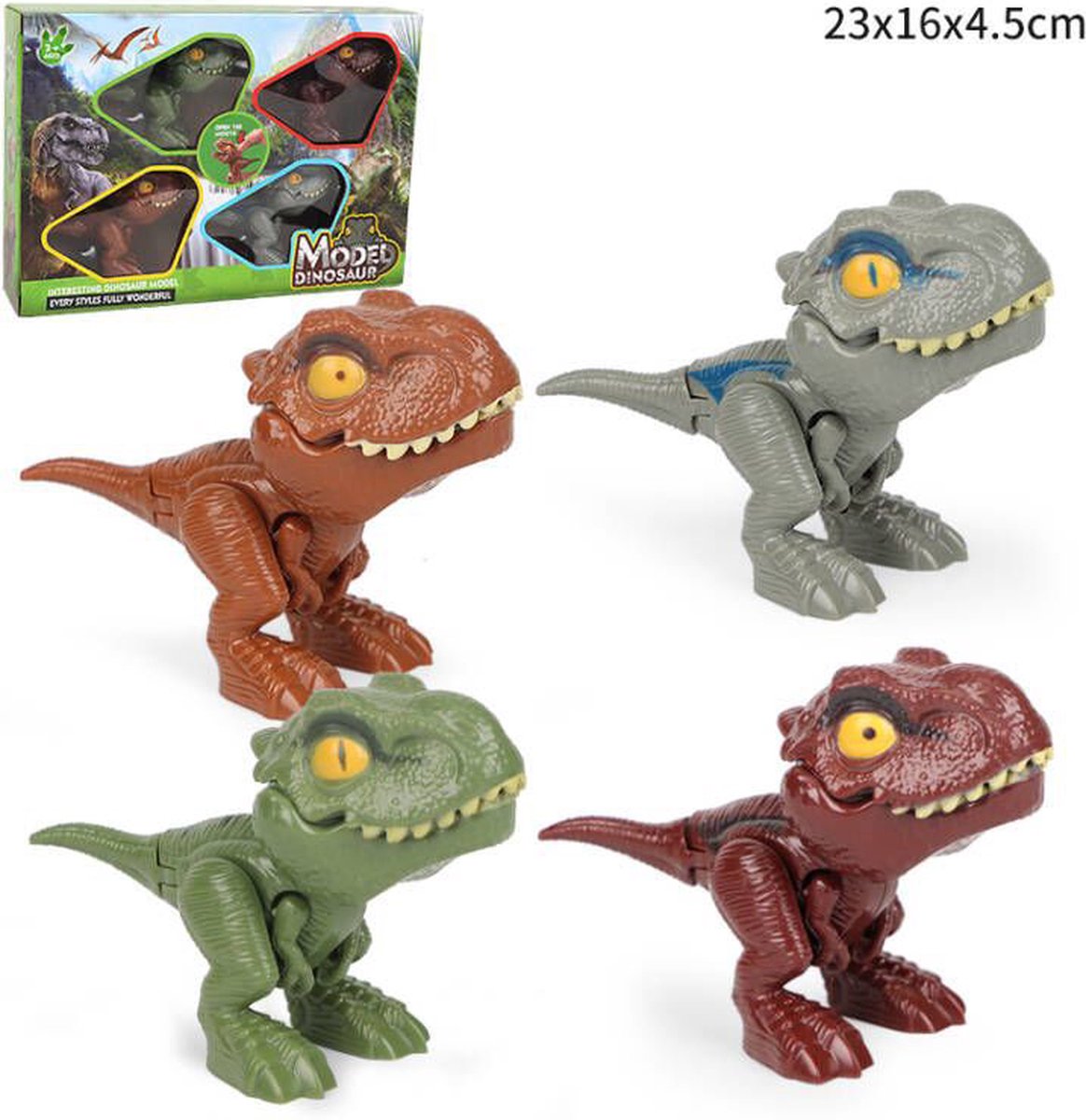 4yourkids - Dinosaurus Bite Interactief Lastig Speelgoed - 4 stuks - Bite Finger Game - Vroege educatieve ontwikkeling - Jongen en meisjes - Kinderen - 3 jaar - Gift - Cadeau