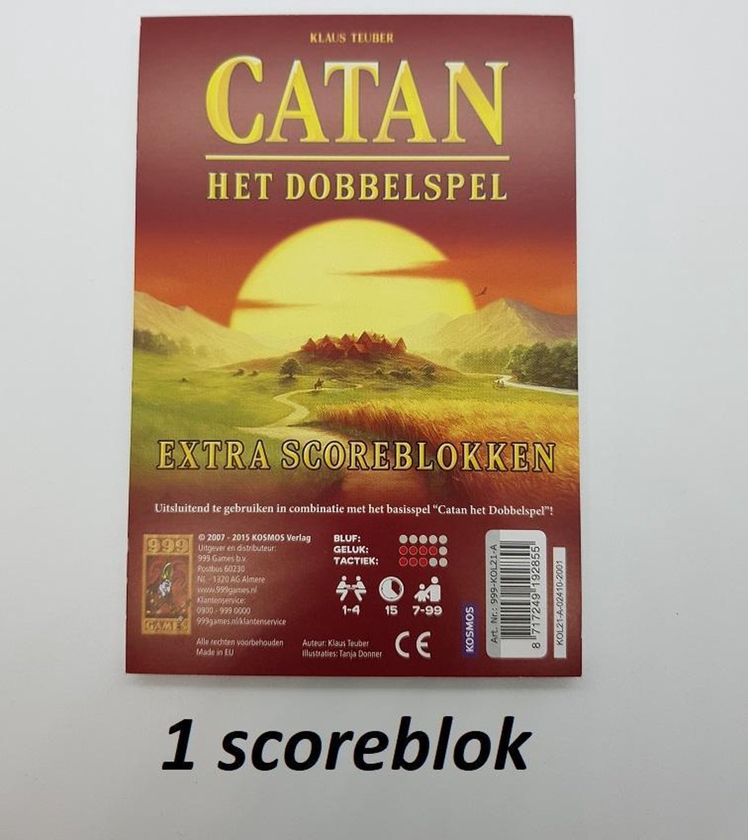 Dobbel Catan Scoreblok - PER STUK