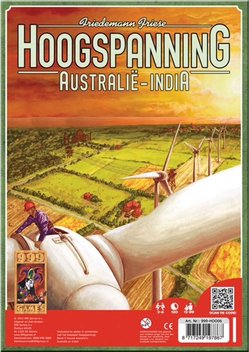 Hoogspanning: Australie - India - Bordspel