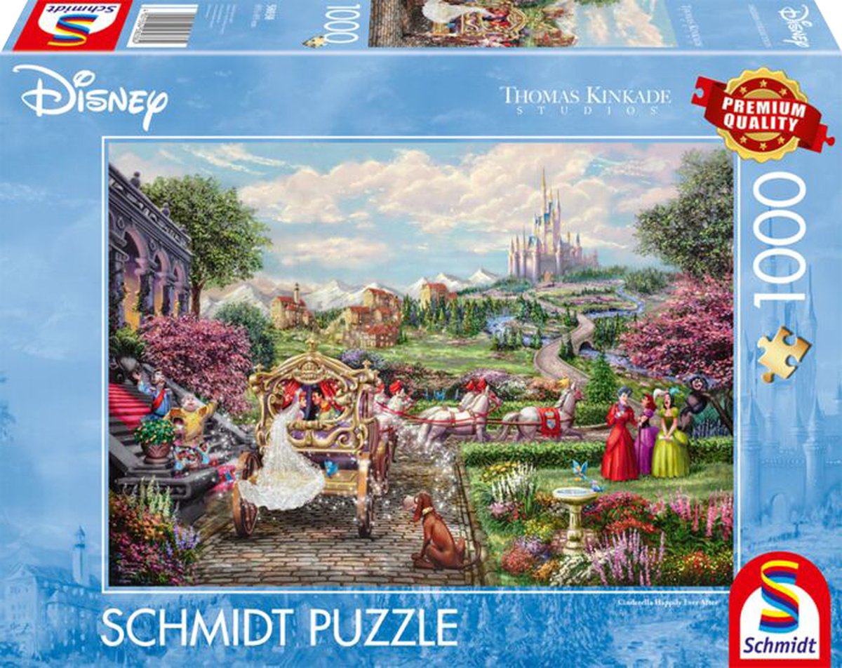 Schmidt puzzel - Thomas Kinkade Studios - Disney Dreams Collectie - Cinderella Happily Ever After - 1000 stukjes